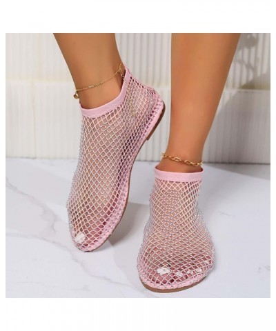 Flats for Women Block Heels Shoes Comfort Orthopedic Sandals Buckle Slip On Casual Summer Bohemian Slide 167-ixpyn-pink-f $14...