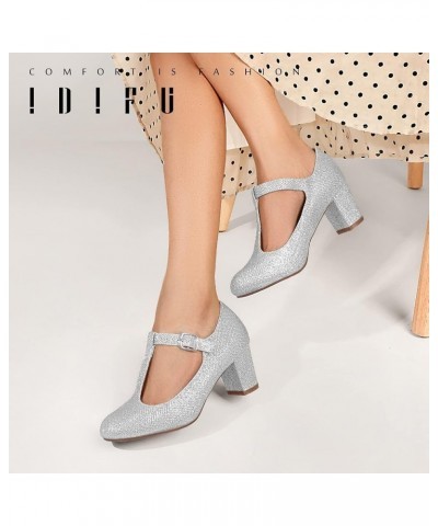 Women's Pumps Dress Shoes for Women Mary Jane Low Chunky Closed Toe T-Strap Womens Dress Shoes Wedding Shoes for Bride Black ...