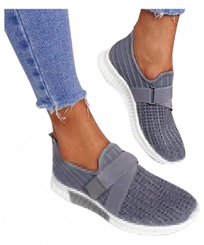 Sneakers for Women Walking Shoes Sneakers for Women Dressy Women's Fashion Casual Crystal Bling Slip On Sport Shoes Grey $13....