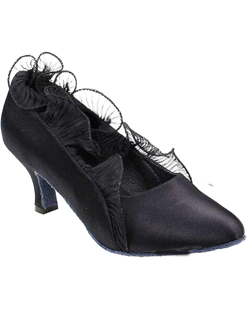 Women Ballroom Dance Shoes Tango Wedding Party Salsa Shoe Sera5517EB Comfortable Dance Shoes [Bundle of 5] Black Satin $44.19...