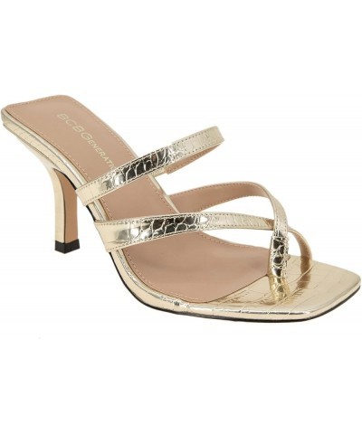 women's Glam Heeled Sandal Platino Snake $24.52 Sandals