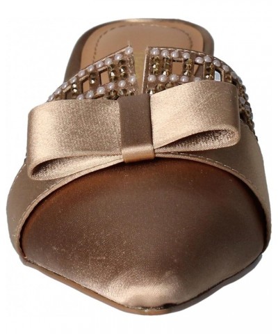 Women's J Renee, Randa Mule Beige Satin $50.71 Sandals