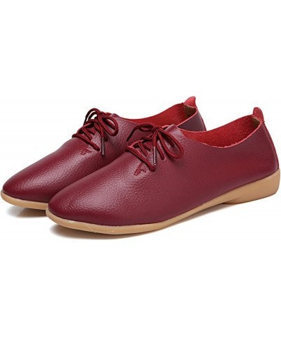 Fashion Womens Breathable Lace Up Shoes Casual Shoes Casual Shoes for Women Wedge Wine $13.30 Oxfords