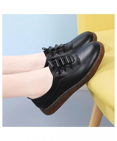 Canvas Low Top Sneakers, Ladies Fashion Solid Color Hollow Out Pumps Retro Flat Lace Up Casual Shoes Z 02-black $17.25 Athlet...