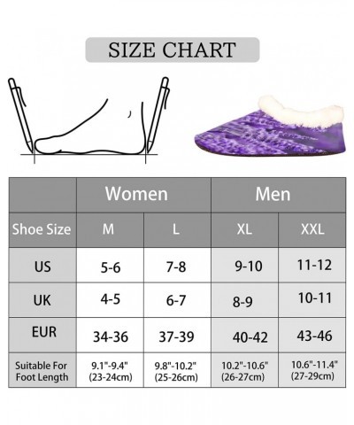 Purple Lavender Slippers for Women Men Lavender Flower Indoor Non-Slip Slippers Socks Warm Comfy Soft House Slippers Bedroom ...