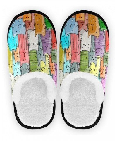 Unisex Slippers Fuzzy Feet Plush Slippers Anti-Slip Warm House Shoes M/L Multi 11 $12.47 Slippers