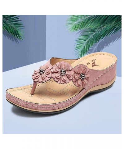 beach flip flops women, Women's Slippers Shoes Wedges Fashion Sliders Slip On Strap Sandals Summer Shoes For Women Z 21-pink ...