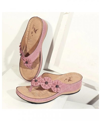 beach flip flops women, Women's Slippers Shoes Wedges Fashion Sliders Slip On Strap Sandals Summer Shoes For Women Z 21-pink ...