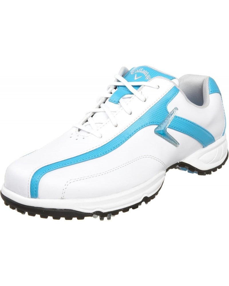 Women's Chev Comfort Golf Shoe US Women's 10 M White/Cyan Blue $45.82 Athletic Shoes