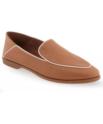 Women's Bay Loafer Flat Tan Leather $41.60 Loafers & Slip-Ons