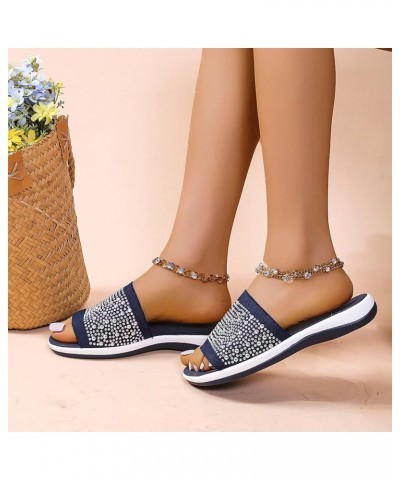 Flip Flop Women Sandals Lemon Slippers Sandals For Women ry Slides Comfy Sandals For Women Beach Sandals For Women B-dark Blu...