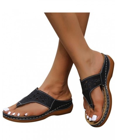 Women's Wide Width Sandals Orthopedic Sandals Adjustable Womens Sandals Black Womens Sandals Size 5 Comfortable Sandals for W...