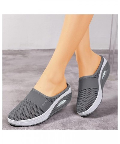 Wedge Sandals for Womens Summer 2024 Closed Toe Sandals Women Casual Ankle Strap Closed Toe Espadrilles Z06-dark Gray $10.96 ...