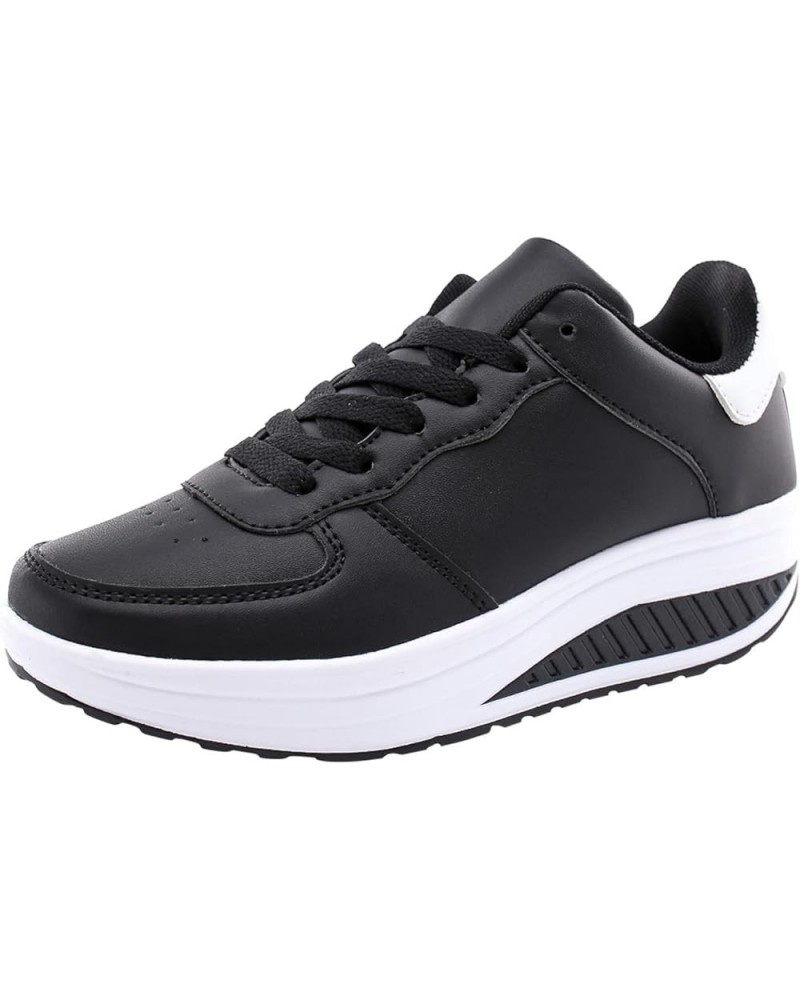 Womens Outdoor Mesh Lace-Up Sports Shoes Runing Breathable Shoes Sneakers Z-03 Black $20.91 Athletic Shoes