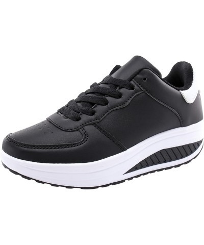 Womens Outdoor Mesh Lace-Up Sports Shoes Runing Breathable Shoes Sneakers Z-03 Black $20.91 Athletic Shoes