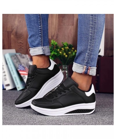 Womens Outdoor Mesh Lace-Up Sports Shoes Runing Breathable Shoes Sneakers Z-03 Black $20.91 Athletic Shoes