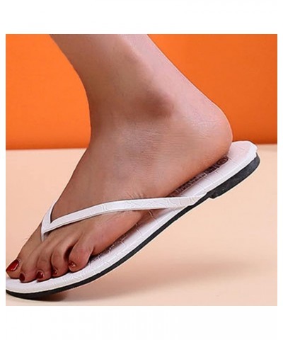 Slippers Thong Pattern Flat Fashion Summer And Flip-Flops Seaside Simple Spring Women's slipper Women Sneakers White $9.72 Sa...