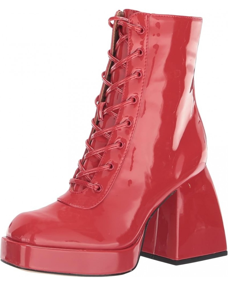 Women's Kia Ankle Boot Red Patent $19.79 Boots