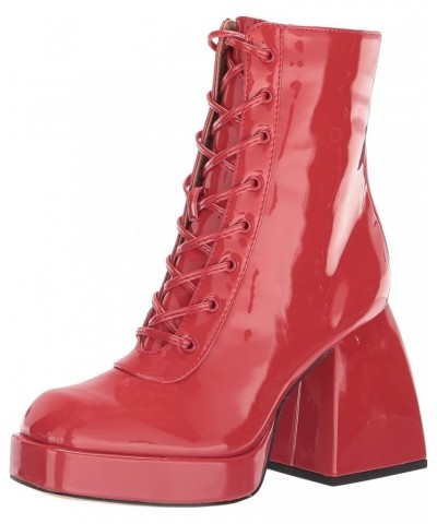 Women's Kia Ankle Boot Red Patent $19.79 Boots