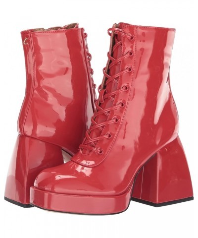 Women's Kia Ankle Boot Red Patent $19.79 Boots