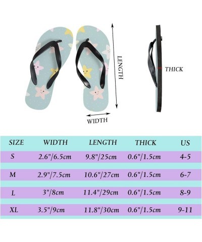 Women's Slim Flip Flops Summer Beach Slipper Casual Flat Slides Tongs Scandals Hand Painted Palm Tree Seamless Cute Stars $9....