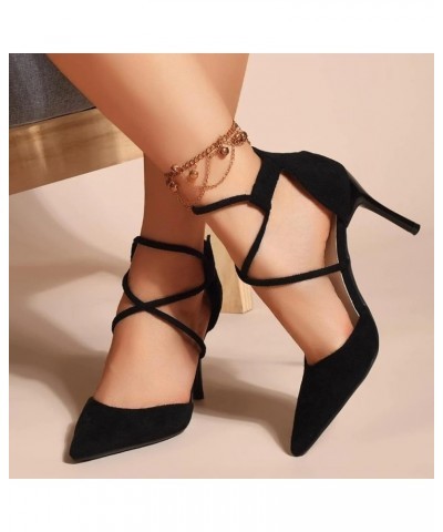 Heeled sandals sandals Heels For Teens sandals Women Black Heeled sandals For Women Dressy Cute White sandals For Wom Black-j...