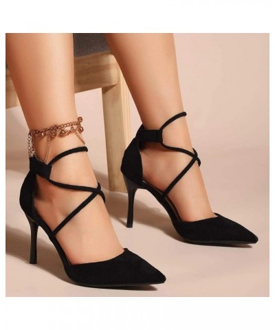 Heeled sandals sandals Heels For Teens sandals Women Black Heeled sandals For Women Dressy Cute White sandals For Wom Black-j...