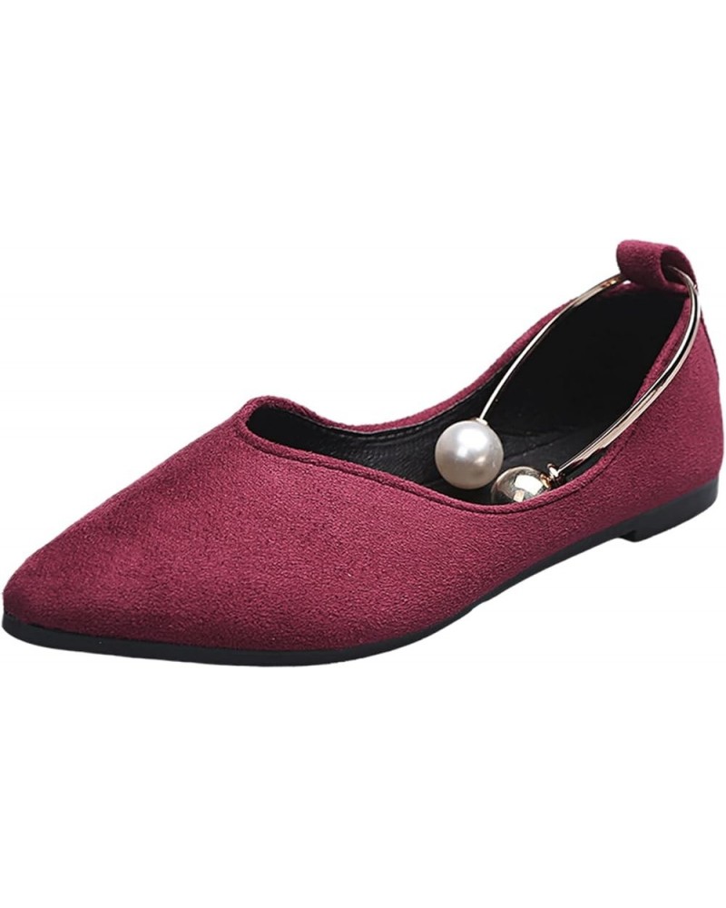 Casual Shoes for Men, Women's Canvas Slip On Shoes Casual Flats Comfort Sneakers Z 14-wine $12.75 Fashion Sneakers