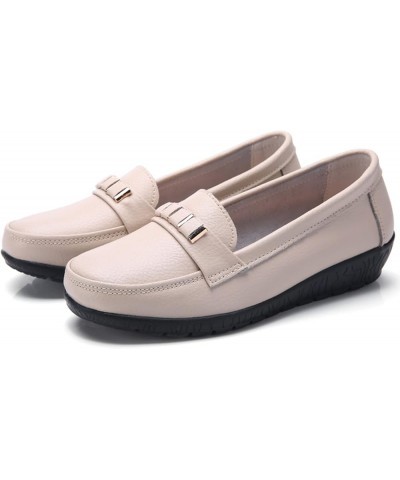 Shoes for Women Casual, Womens Low Wedge Sandals Solid Color Comfortable Shoes Closed Toes Soft Shoes Beige $15.57 Sandals