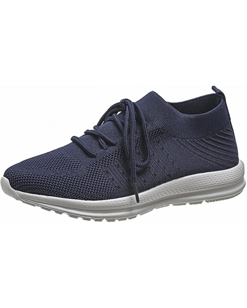 Sneakers for Women Walking Shoes Comfortable Walking Running Shoes Athletic Non Slip Tennis Fashion Sneaker S5-navy $7.60 Ath...