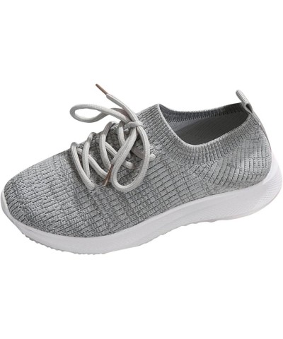 Slip-on Shoes for Women Summer Wedge Sport Casual Mesh Slip On Leisure Sneakers Z 13-grey $22.04 Athletic Shoes