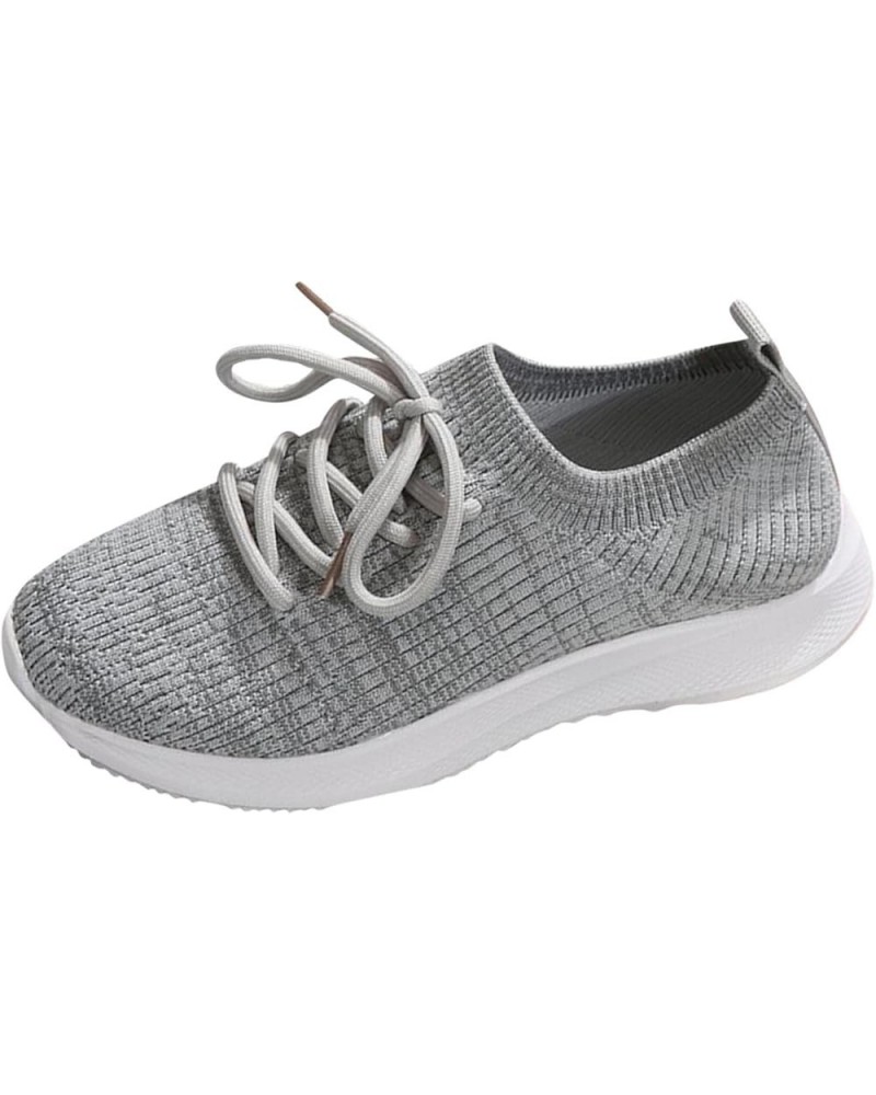 Slip-on Shoes for Women Summer Wedge Sport Casual Mesh Slip On Leisure Sneakers Z 13-grey $22.04 Athletic Shoes