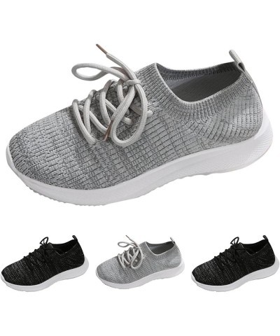 Slip-on Shoes for Women Summer Wedge Sport Casual Mesh Slip On Leisure Sneakers Z 13-grey $22.04 Athletic Shoes