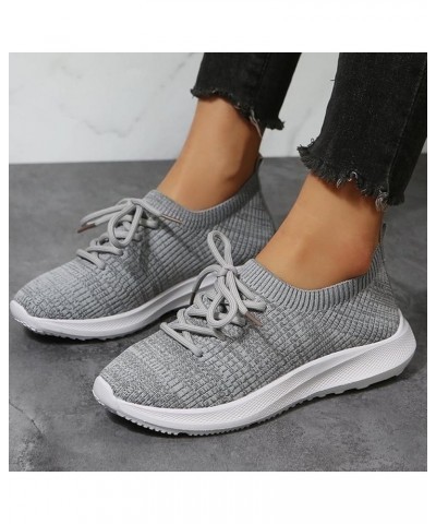 Slip-on Shoes for Women Summer Wedge Sport Casual Mesh Slip On Leisure Sneakers Z 13-grey $22.04 Athletic Shoes