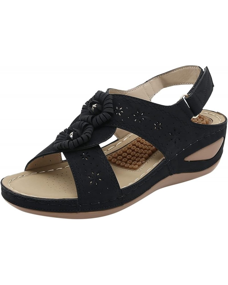 Ortho Sandals Women Comfortable Comfortable Sandals for Women Casual Ladies Summer Sandals Leather Women's Wide Sandals Comfo...