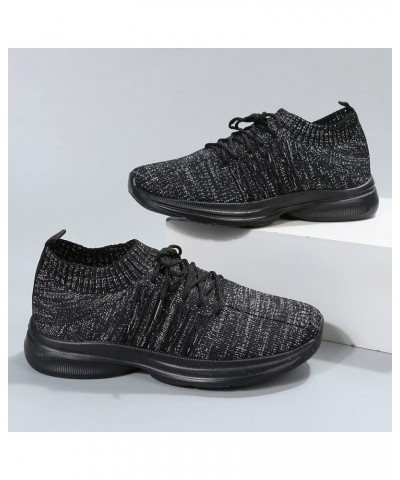 Women Casual Shoes Sport Shoes Mesh Running Shoes Ladies Knit Detail Walking Shoes Womens Fashion Sneaker Black $14.34 Athlet...