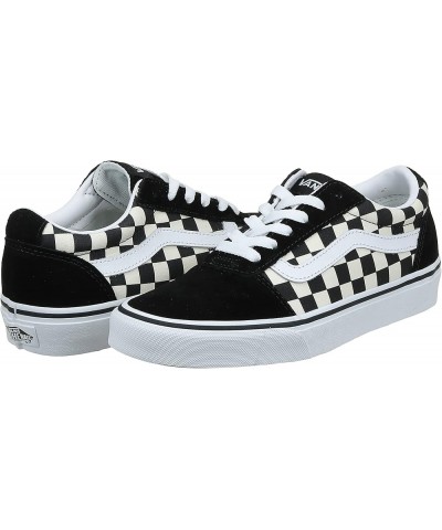 Unisex WARD CANVAS Low-Top Trainers Sneakers Checkerboard Black White $31.45 Fashion Sneakers