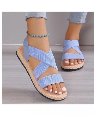 Cute Sandals For Women Strap Grass Woven Hemp Rope Flat Bottomed Roman Shoes Beach Soft Sole Sandals Flats Shoe Daily L-787 L...