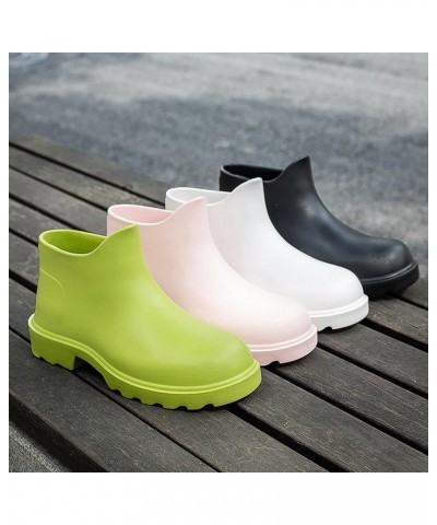 Rain Boots for Women Waterproof,Rain Boots Women Women's Solid Color Fashion Short Tube Water Proof Non Slip Rain Boots 2024 ...