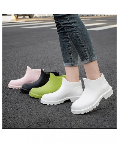 Rain Boots for Women Waterproof,Rain Boots Women Women's Solid Color Fashion Short Tube Water Proof Non Slip Rain Boots 2024 ...