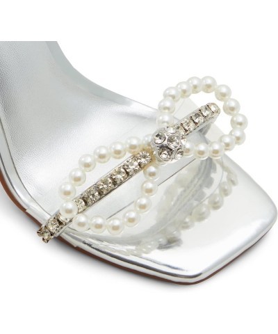 Women's Stunner Heeled Sandal Silver $21.35 Sandals