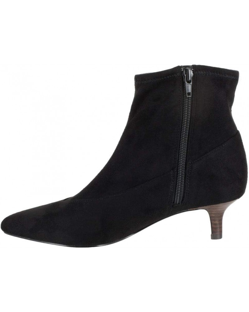 Women's Fashion Boot Black Stretch Super Suede $39.03 Boots