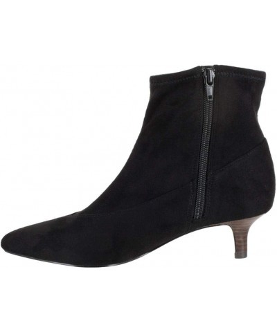 Women's Fashion Boot Black Stretch Super Suede $39.03 Boots