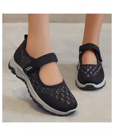 dressy sneakers mary jane shoes women dressy sandals women memory foam shoes women white nursing shoes women Black $14.69 Ath...