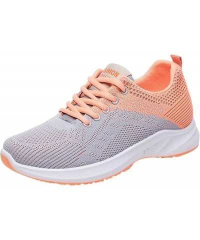 Running Shoes Women Walking Athletic Tennis Non Slip Blade Type Fashion Sneakers, White Canvas Sneakers for Women Z 01-orange...