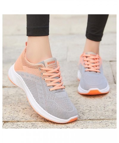 Running Shoes Women Walking Athletic Tennis Non Slip Blade Type Fashion Sneakers, White Canvas Sneakers for Women Z 01-orange...