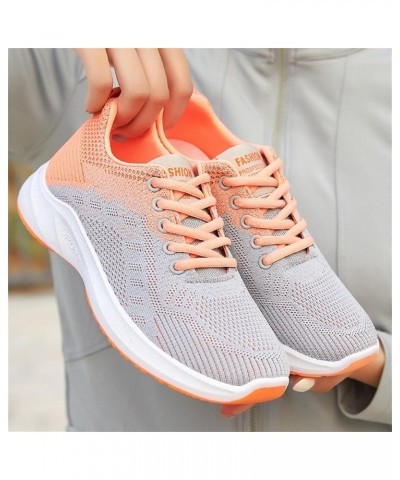 Running Shoes Women Walking Athletic Tennis Non Slip Blade Type Fashion Sneakers, White Canvas Sneakers for Women Z 01-orange...