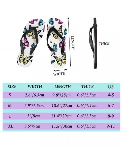 Slim Flip Flops for Women Fly Butterflies Yoga Mat Thong Sandals Casual Slippers $13.44 Sandals