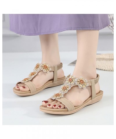 womens dressy sandals bling sandals for women summer sandals womens sandals size 7 beach wedding sandals Z 03-beige $13.10 Sa...