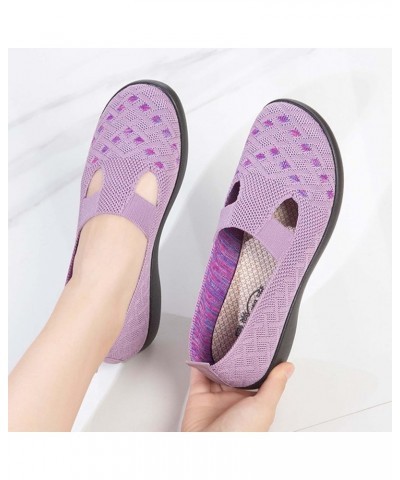 Slip On Breathe Lace Flower Walking Shoes Women Sneakers Comfort Wedge Platform Loafers Slip ons Gift for Women Z 13-purple $...